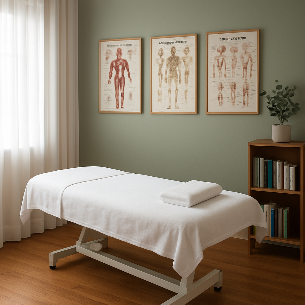Professional myotherapy clinic treatment room in Bannockburn